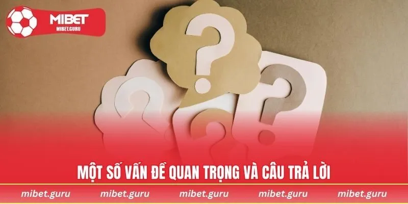 Một số vấn đề quan trọng và câu trả lời
